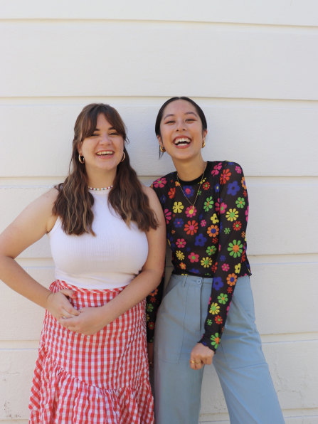 Not racing fans ... Culture Club podcast hosts Jasmine Wallis (left) and Maggie Zhuo.