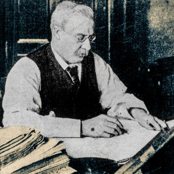 George Turner preparing Australia's first federal budget in 1901.