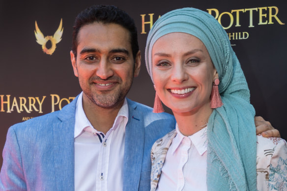 Waleed Aly and wife Susan Carland were seen on the red carpet.