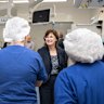 Victorian Health Minister Mary-Anne Thomas visiting an elective surgery theatre in January 2023