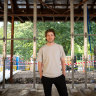 Hugh Allen, Vue de Monde’s executive chef, at the site of his new restaurant in Fitzroy Gardens.