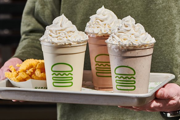 Frozen custard milkshakes are also a Shake Shack specialty.