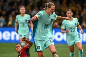 Matildas midfielder Emily van Egmond during Australia’s World Cup game against Canada. 