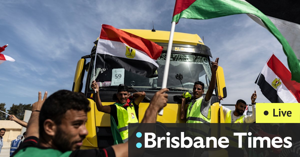 Hamas Israel: Aid trucks enter Gaza after Egypt opens Rafah crossing - Vimarsana News
