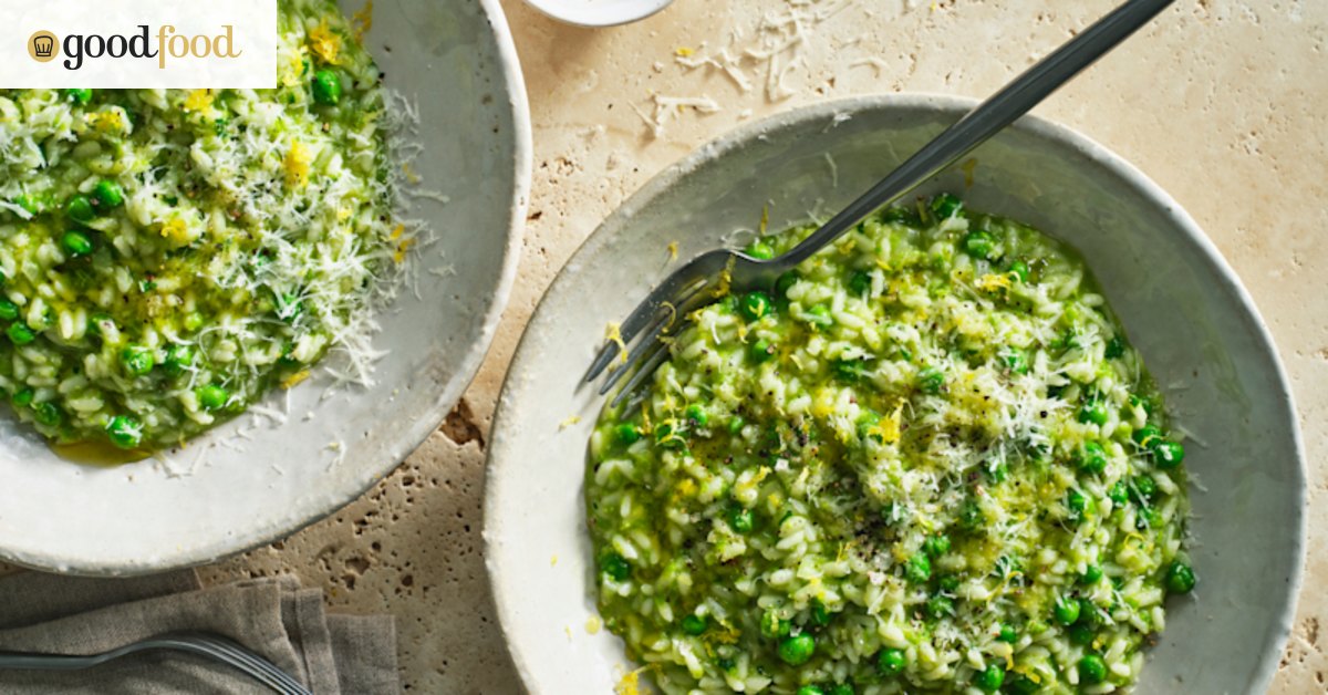 Italian lemon and pea risotto recipe