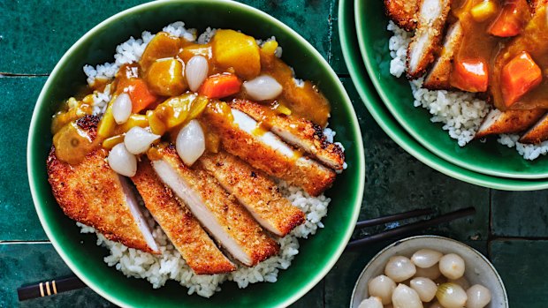 Japanese-style chicken schnitzel curry.