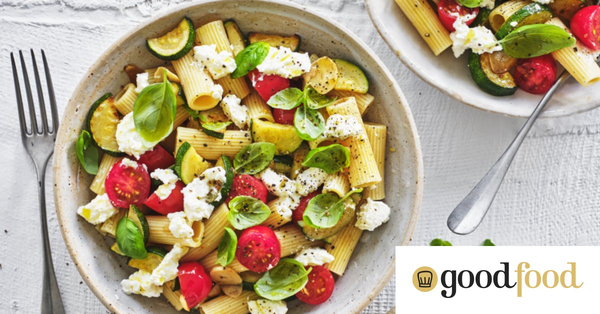 Adam Liaw’s rigatoni with zucchini and cherry tomatoes