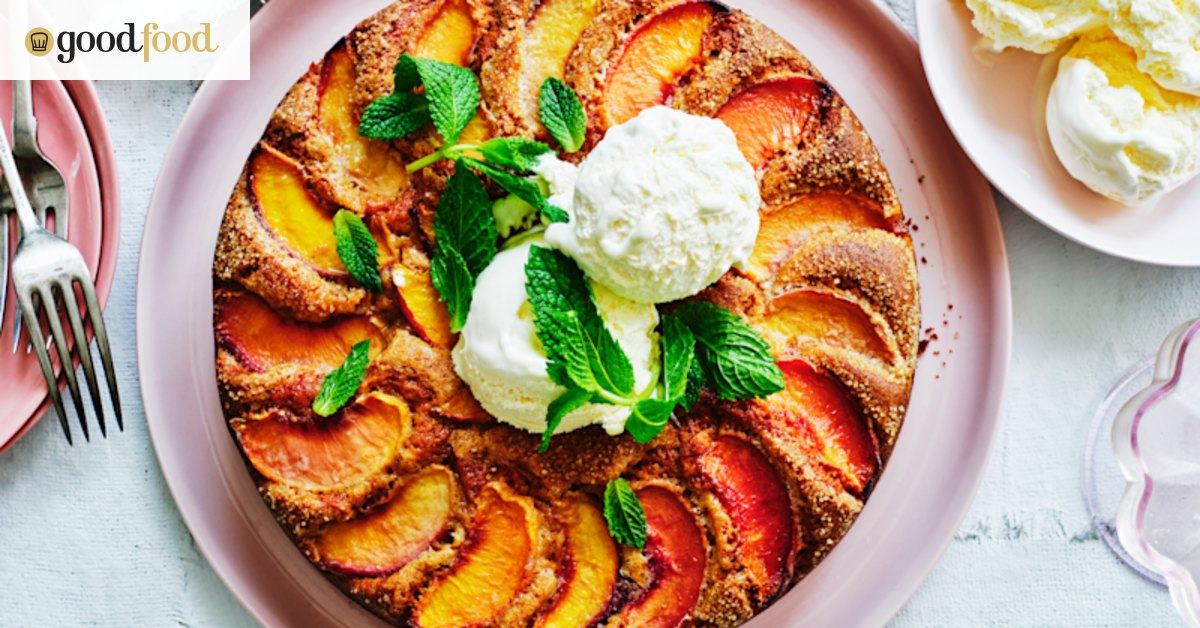 Adam Liaw’s summer peach cake