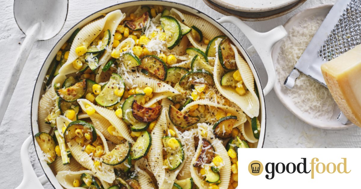 Adam Liaw’s pasta shells with zucchini and corn