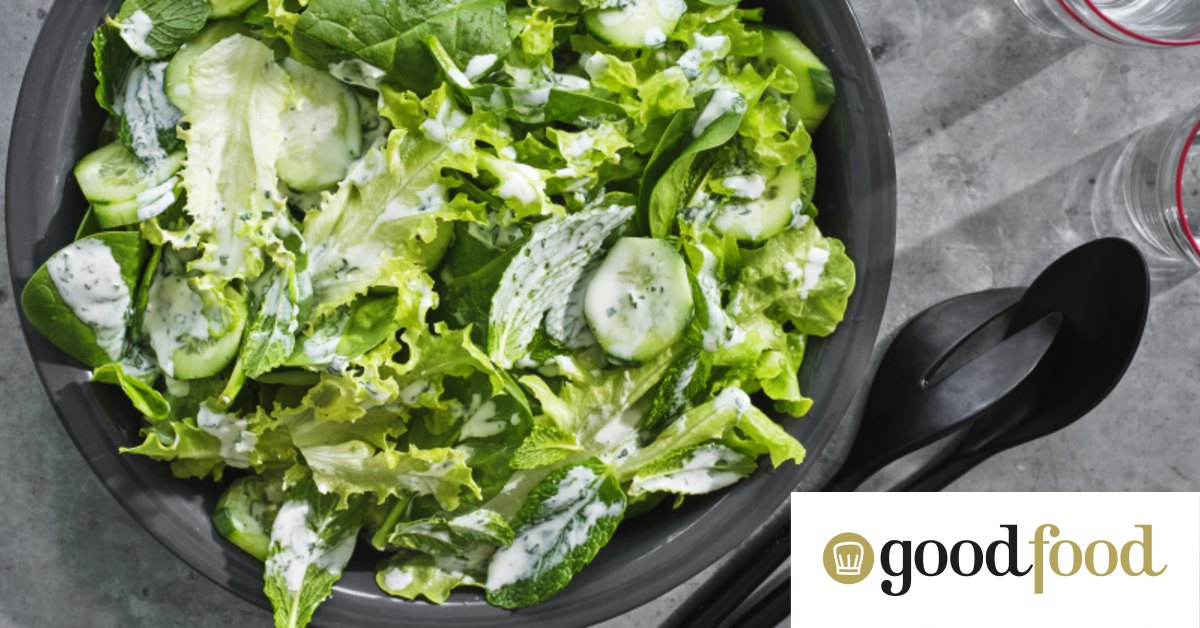 Adam Liaw’s green salad with cool yoghurt dressing