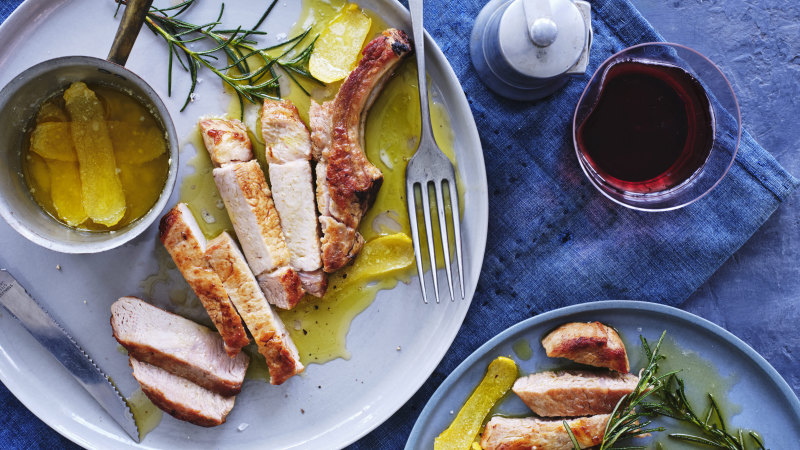 Adam Liaw’s lemony pork chops