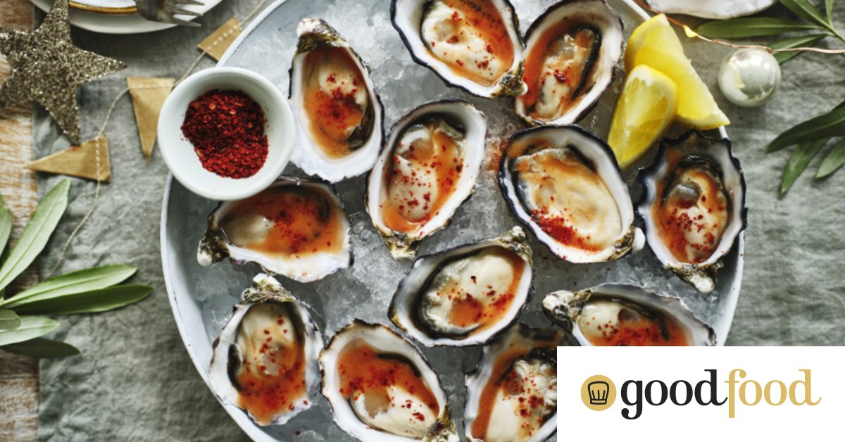 Christmas seafood starter recipe: Oysters with gazpacho dressing