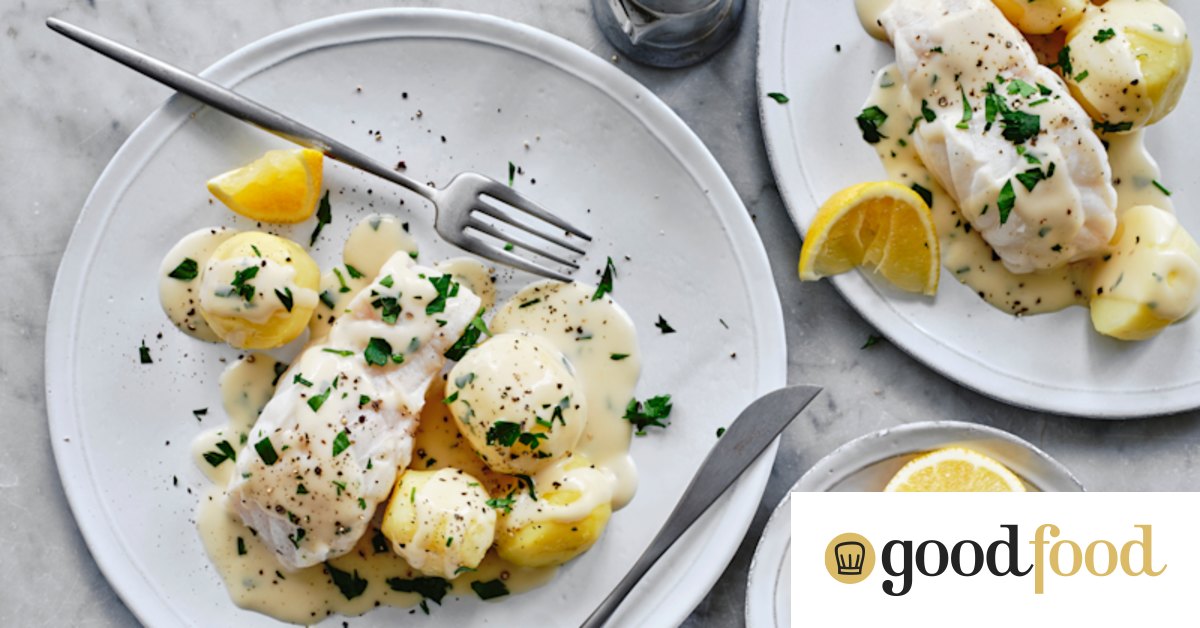 Adam Liaw’s ling and potatoes with parsley sauce