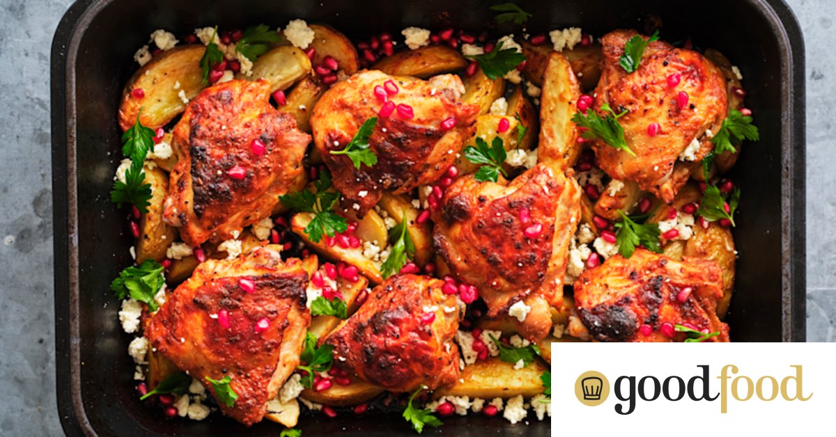 One-tray chicken bake with potatoes