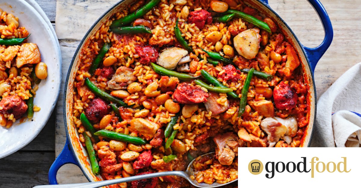 Adam Liaw’s chicken and chorizo paella