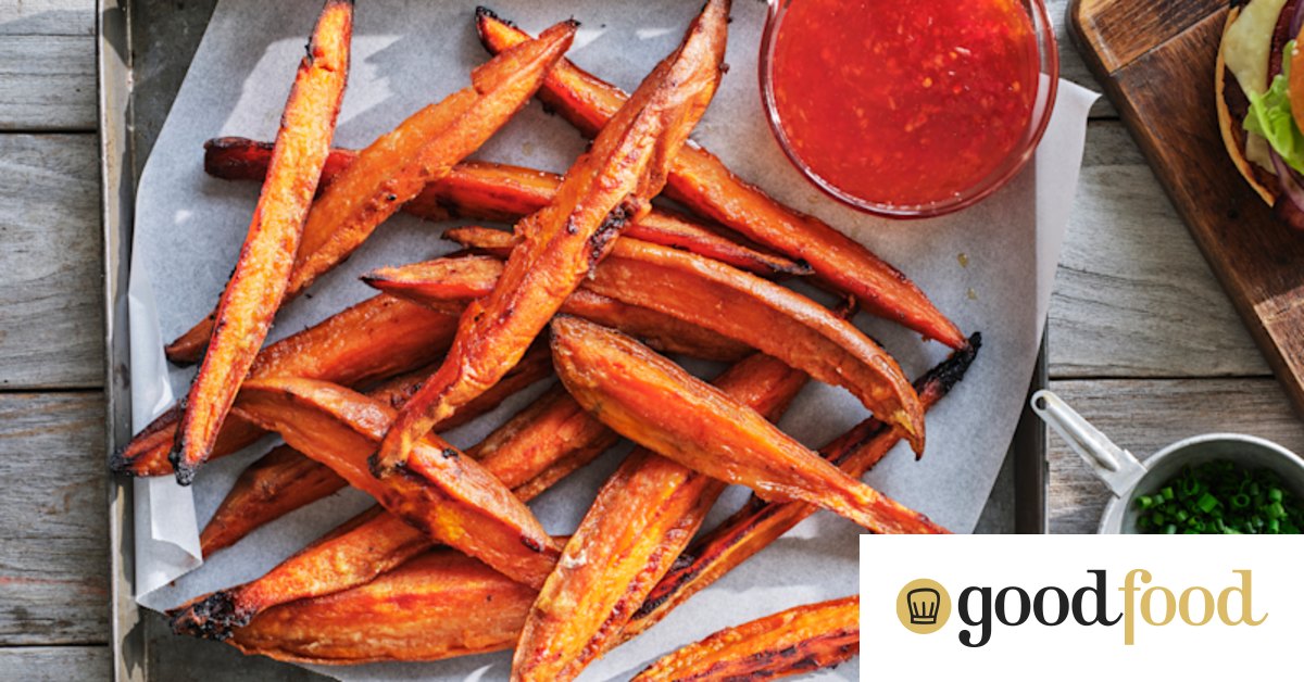 Adam Liaw’s sweet potato wedges with sweet chilli and sour cream