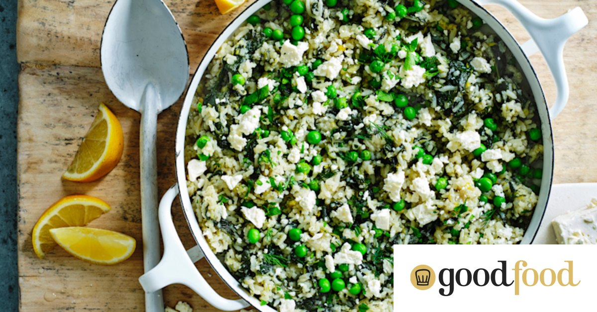 Danielle Alvarez‘ zitroniger Reispilaf mit Spinat, Dill und Feta