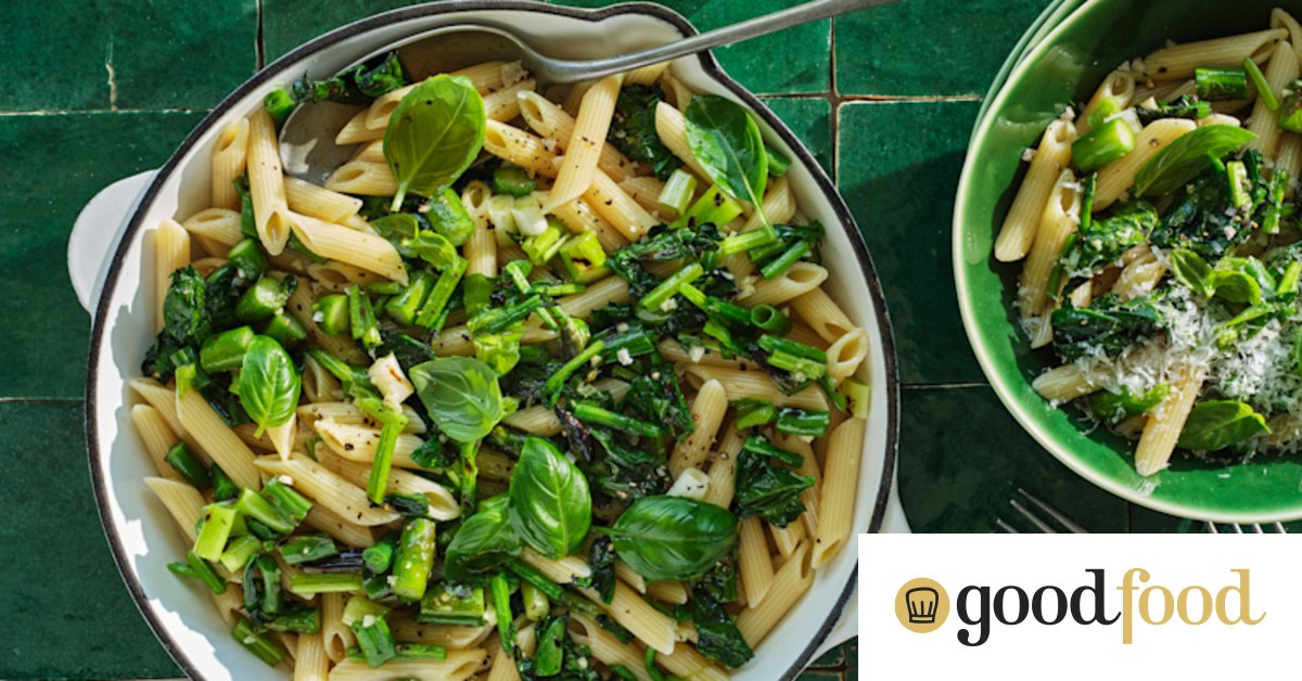 Adam Liaw’s penne with grilled greens