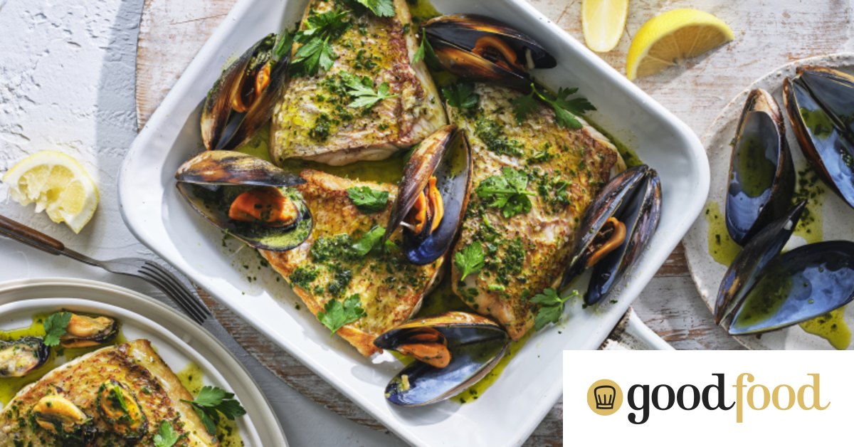 Adam Liaw’s snapper and mussels with herb butter