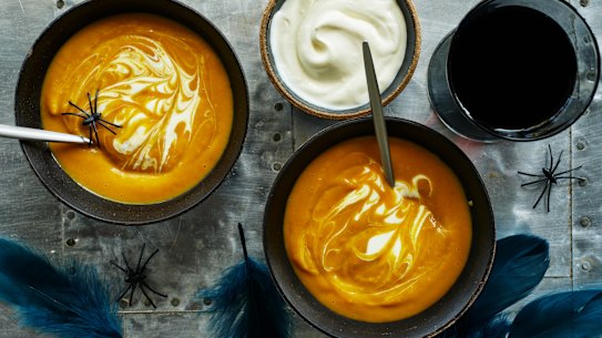 Karen Martini’s roast pumpkin soup with ginger and Malaysian curry powder.
