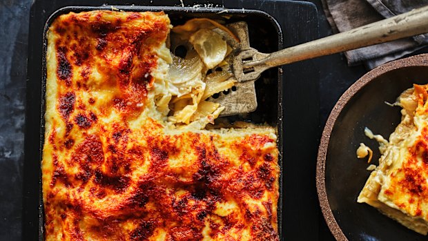 Julia Busuttil Nishimura's lemon and fennel lasagne.