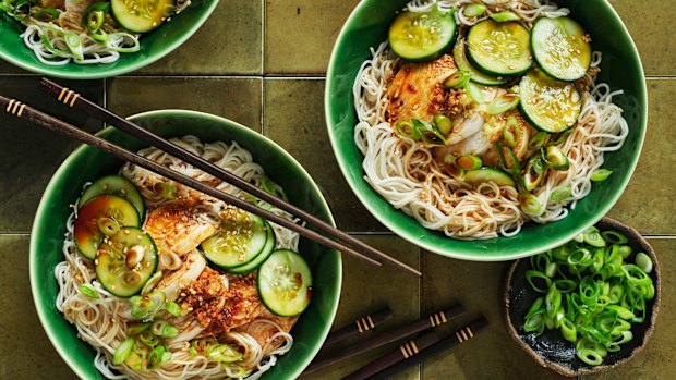 Substitute the chicken for prawns or tofu.