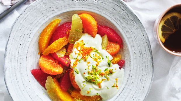 Adam Liaw’s citrus fruit salad with marmalade yoghurt