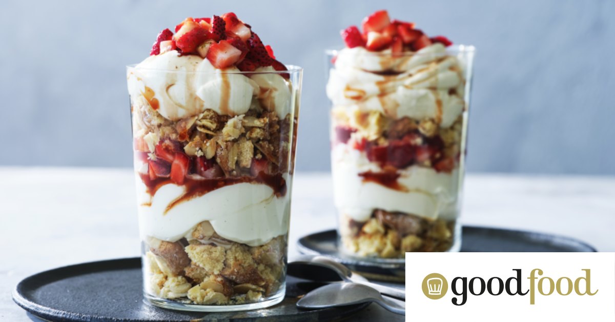 Adam Liaw’s strawberry and mascarpone parfait