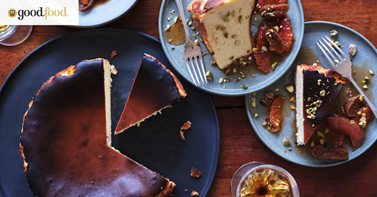 Bake Dad’s day with this cheesecake with dried fig and blood orange compote