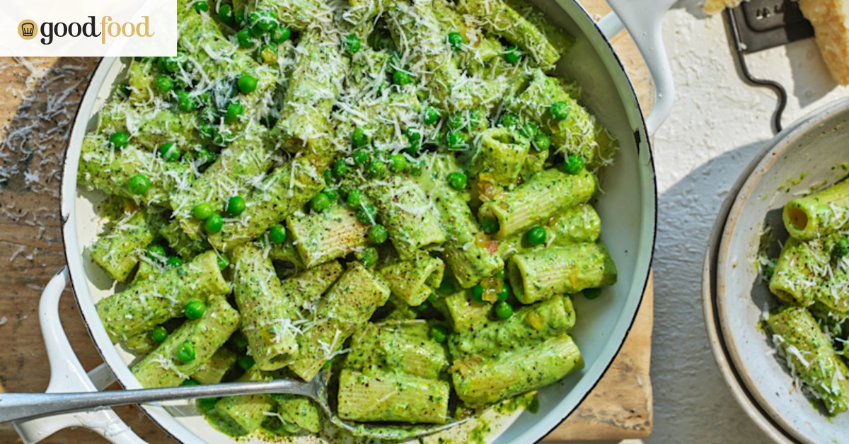 Danielle Alvarez’s pasta with peas, herbs, ricotta and lemon.