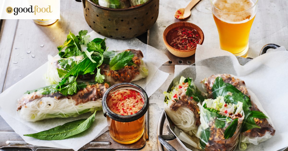 Adam Liaw’s easy beef rice paper roll recipe