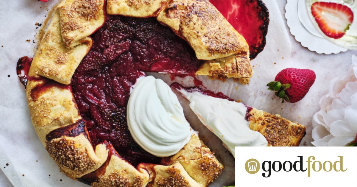 Julia Ostro’s strawberry galette with rosewater cream