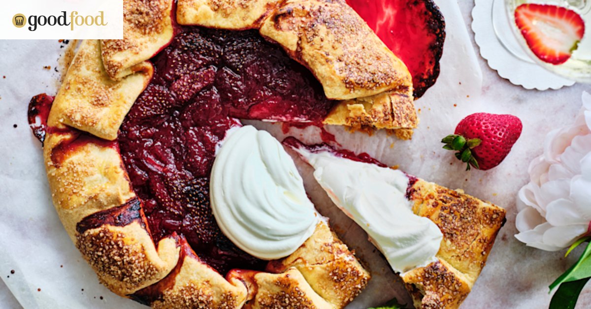 Julia Ostro’s strawberry galette with rosewater cream