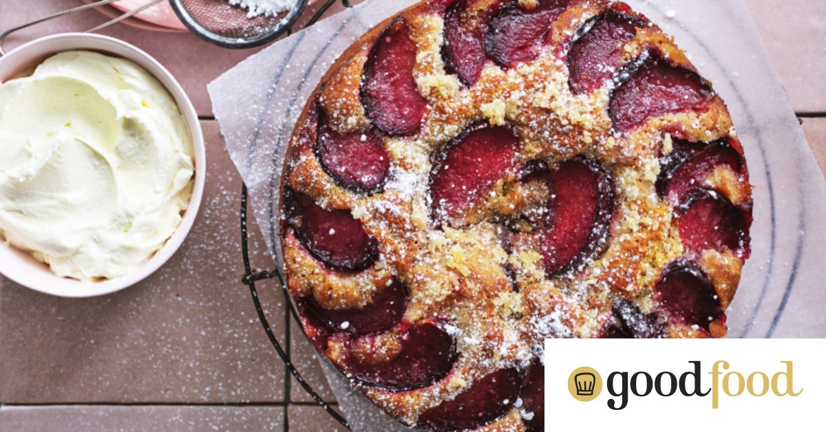 Plum cake recipe with cardamom sugar crust