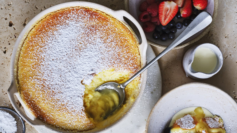 Helen Goh’s lemon self-saucing pudding with extra zing