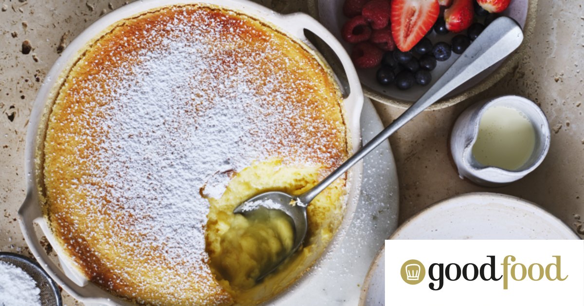 Self-saucing lemon pudding recipe with yuzu juice