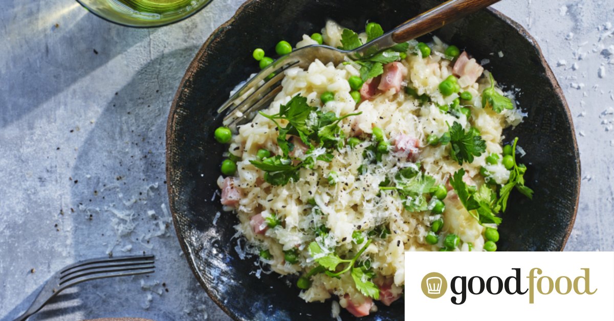 Adam Liaw’s ham and pea risotto