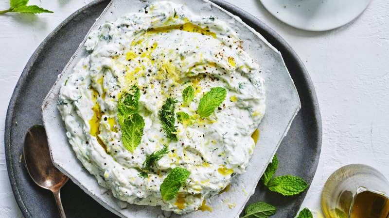 Adam Liaw’s dill and mint tzatziki