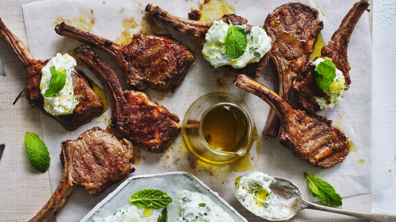 Adam Liaw’s Greek-style lamb cutlets with oregano and lemon