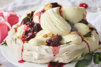 Helen Goh’s cherry pavlova.