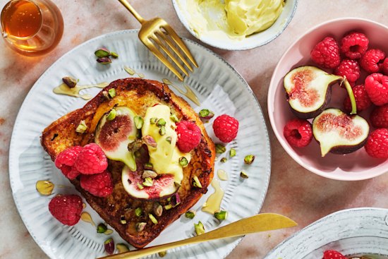 Julia Busuttil Nishimura’s French toast with whipped honey butter.