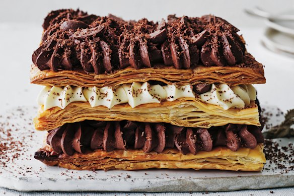 Easter egg millefeuille.