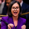 First NSW Parliament Question Time. Wednesday 10th May 2023. Photo: James Brickwood. SMH NEWS 230510. Deputy Premier Prue Car during Question Time. NSW Premier Chris Minns 