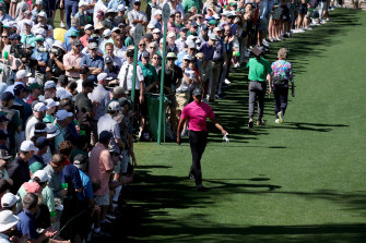 Tiger Woods was, as ever, the centre of attention.