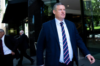 Paul Doorn departs the ICAC after giving evidence today. He is not accused of wrongdoing.
