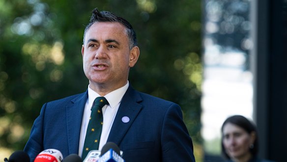 NSW Deputy Premier John Barilaro is staying put in state politics.
