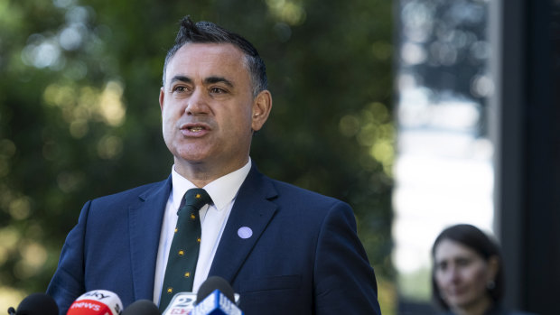 NSW Deputy Premier John Barilaro is staying put in state politics.