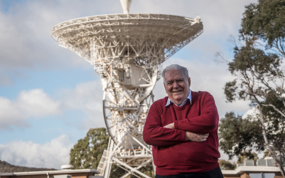 Mike Dinn, former deputy director at Honeysuckle Creek with the dish now relocated to  Tidbinbilla.