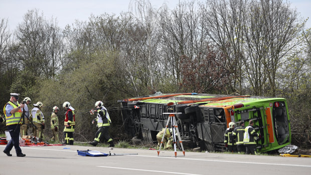 Bus crashes on German highway en route to Zurich from Berlin