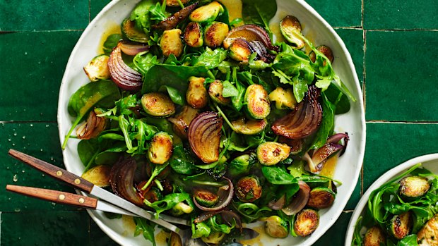 Roasted Brussels sprout salad.